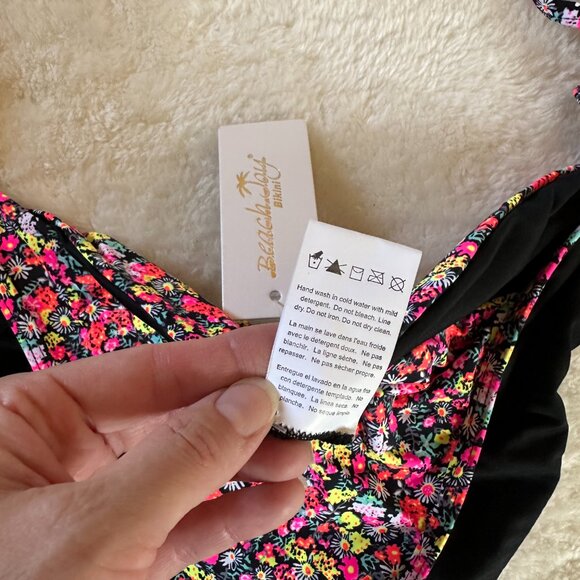 NWT Nikki Neon Floral Bikini Bottom Beach Joy in women's plus size 3XL - Picture 11 of 11